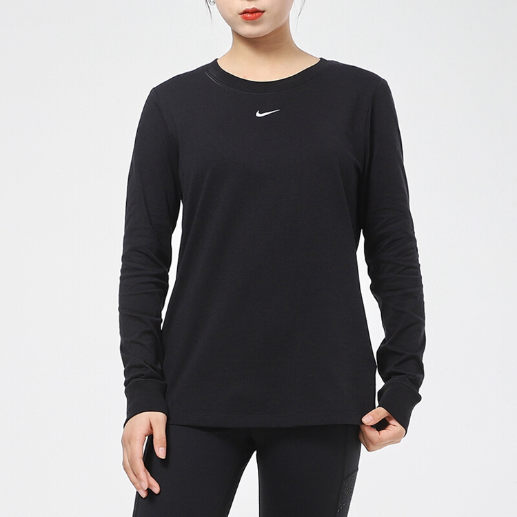 Nike 耐克 女装 休闲 长袖针织衫 运动生活LONG SLEEVE T-SHIRT DC9834-010